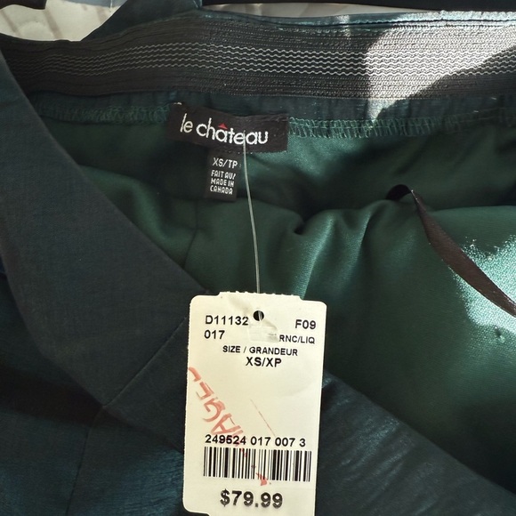 LE CHATEAU - NWT - Elegant One-Shoulder Teal Emerald Dress - Picture 6 of 13